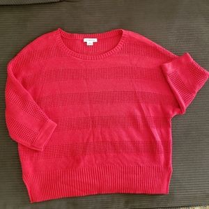Liz Claiborne solid stitch knit sweater